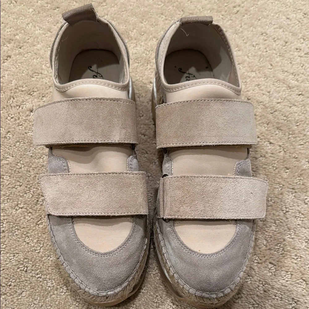Free People Beige/Tan Platform Espadrille Sneakers